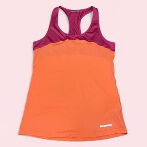 Patagonia Windchaser Tank XS Pink Orange Running Pilates Princess Hot Girl Walk